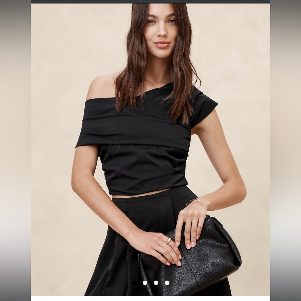 Banana Republic Taffeta Off The Shoulder Blouse NWT - Picture 7 of 7